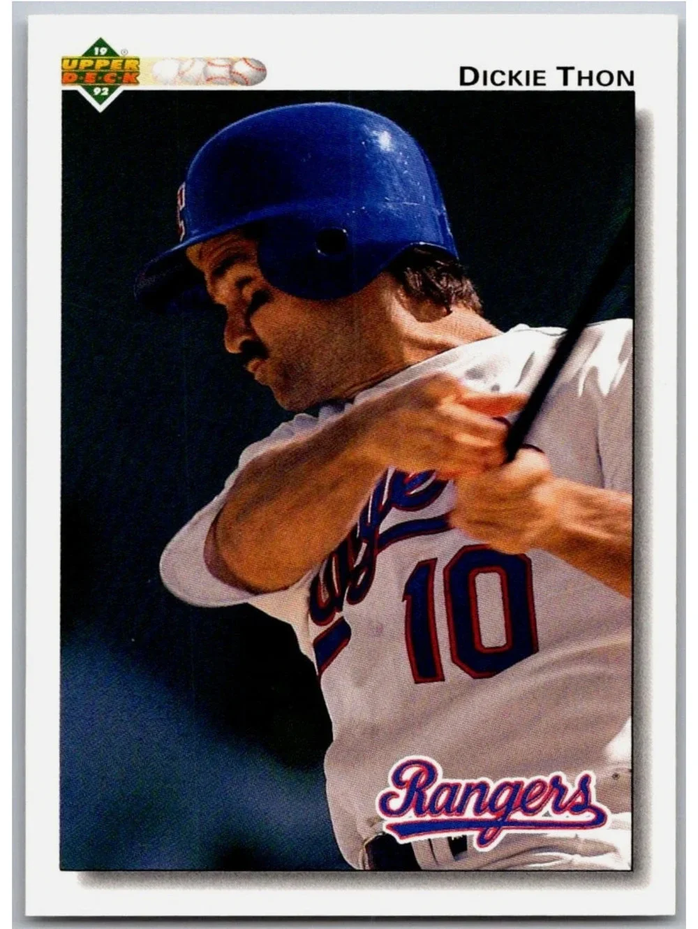 Dickie Thon 1992 Upper Deck MLB #769 Baseball Card Texas Rangers